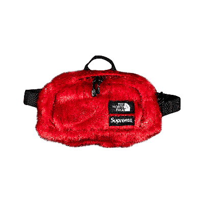 Pre-owned Supreme X The North Face Faux Fur Waist Bag 'red'