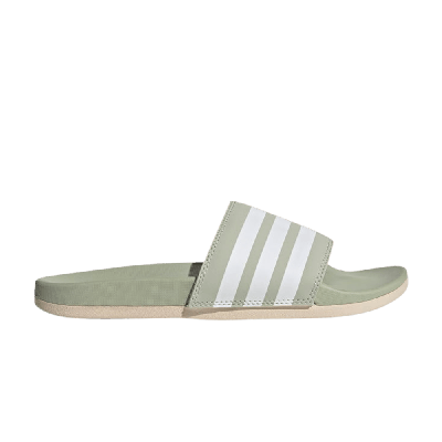 Pre-owned Adidas Originals Wmns Adilette Comfort Slides 'halo Green Ivory'