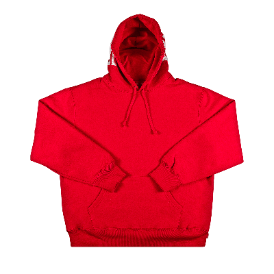 Pre-owned Supreme Rib Hooded Sweatshirt 'red'