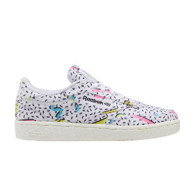 Pre-owned Reebok Wmns Club C 85 'beach Towel Allover Print' In White
