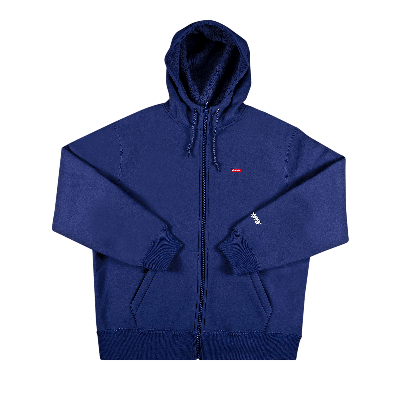 Pre-owned Supreme X Windstopper Zip Up Hooded Sweatshirt 'washed Navy' In Blue