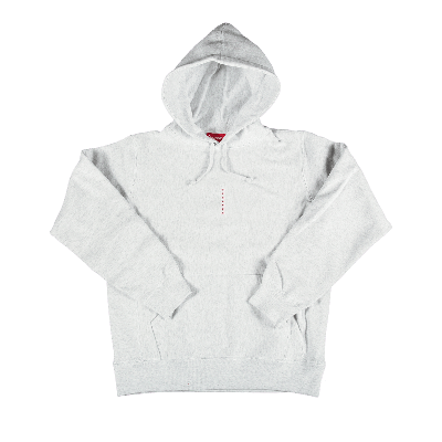 Pre-owned Supreme Micro Logo Hooded Sweatshirt 'ash Grey'
