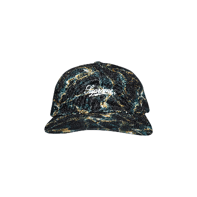 Pre-owned Supreme Marble 6-panel 'black'