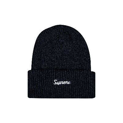 Pre-owned Supreme Loose Gauge Beanie 'navy' In Blue