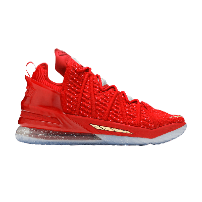 Pre-owned Nike Lebron 18 'x-mas In La' In Red