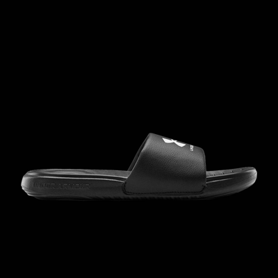 Pre-owned Under Armour Wmns Ansa Fixed Slides 'black White'
