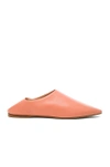 ACNE STUDIOS ACNE STUDIOS LEATHER AMINA BABOUCHE SLIPPERS IN PINK,1EGC64