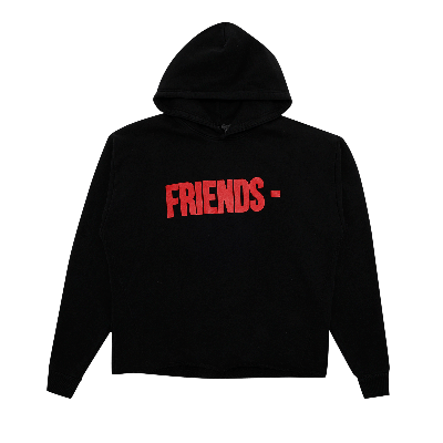 Pre-owned Vlone Friends Hoodie 'black/red'