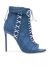 OSCAR TIYE DENIM SAMI T BOOTIES IN BLUE.,SAMI T