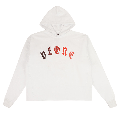 Pre-owned Vlone Logo Hooded Sweatshirt 'white/marrow Red'