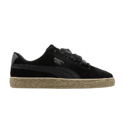 Pre-owned Puma Wmns Suede Heart 'safari - Black'