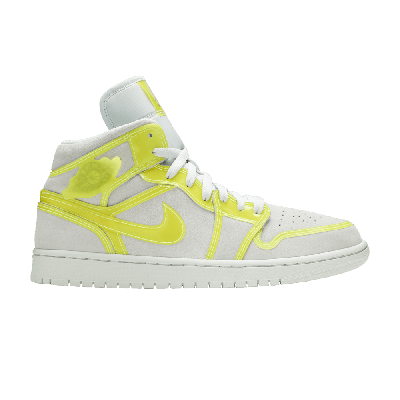 Pre-owned Air Jordan Wmns  1 Mid Lx 'off White Opti Yellow'