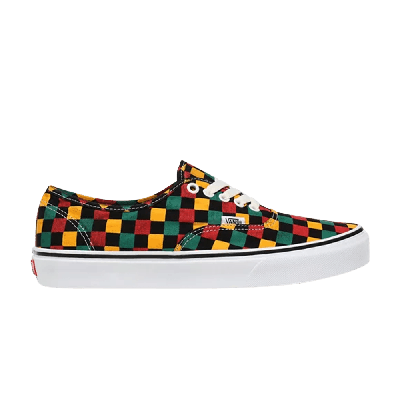 Pre-owned Vans Authentic 'washed - Multi Checker' In Multi-color