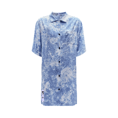 Pre-owned Mcq By Alexander Mcqueen Shirt Dress 'sky Blue Tie Dye'