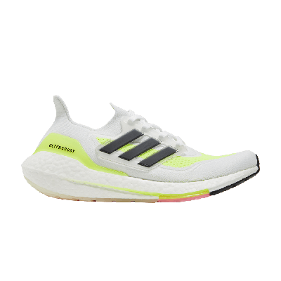 Pre-owned Adidas Originals Wmns Ultraboost 21 'white Solar Yellow'