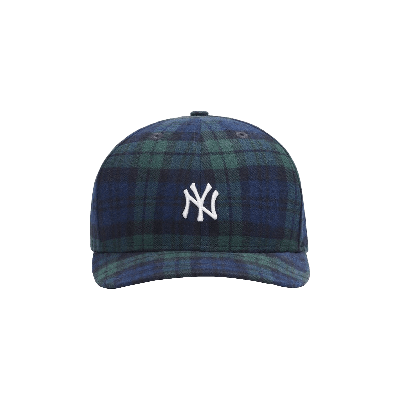 Pre-owned Kith For New York Yankees Plaid New Era Cap 'blackwatch' In Blue
