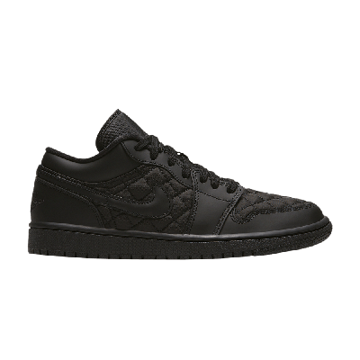 Pre-owned Air Jordan Wmns  1 Low 'triple Black Quilted'