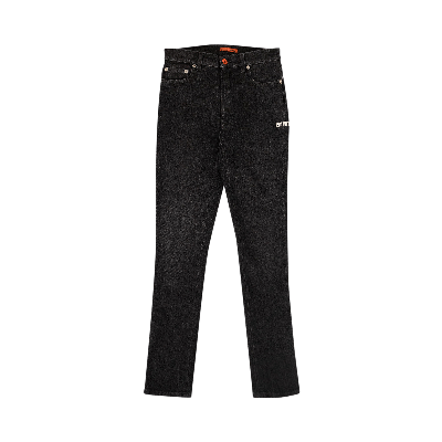 Pre-owned Heron Preston Washed Denim 5 Pocket Jeans 'black'