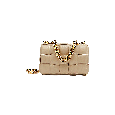 Pre-owned Bottega Veneta Chain Cassette Bag 'porridge/gold' In Tan