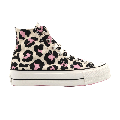 Pre-owned Converse Wmns Chuck Taylor All Star Lift High 'leopard' In White