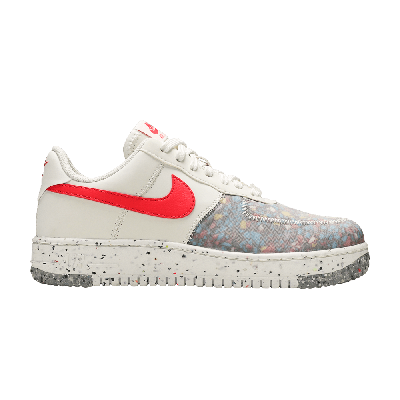 Pre-owned Nike Wmns Air Force 1 Crater 'siren Red' In White