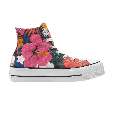 Pre-owned Converse Wmns Chuck Taylor All Star Lift High 'paradise Print' In Pink