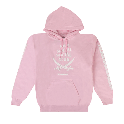 Pre-owned Anti Social Social Club X Neighborhood 6ix Hooded Sweatshirt 'pink'