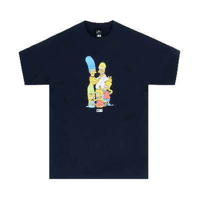 Pre-owned Kith For The Simpsons Portrait Tee 'navy' In Blue