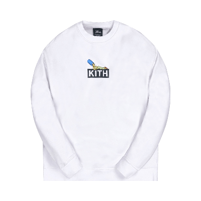 Pre-owned Kith For The Simpsons Marge Box Logo Crewneck 'white'