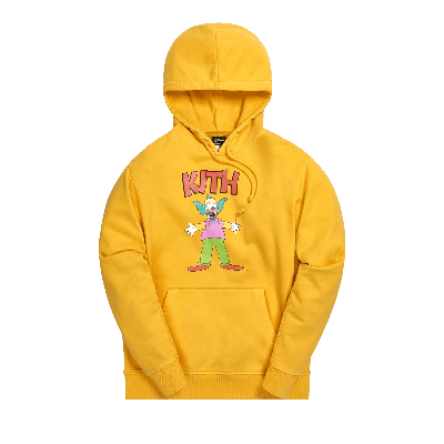 Pre-owned Kith For The Simpsons Krusty Hoodie 'yellow'
