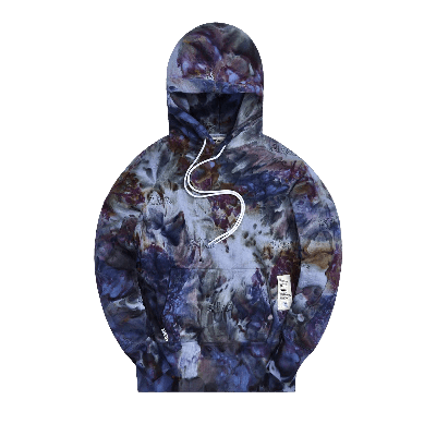 Pre-owned Kith For Advisory Board Crystals Hoodie 'storm Dye' In Blue