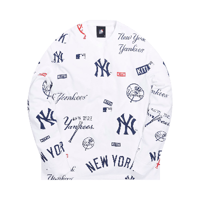 Kith For Major League Baseball New York Yankees All Over Long-sleeve Tee 'white'