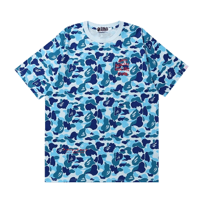 Pre-owned Bape X Anti Social Social Club Abc Camo Tee 'blue'