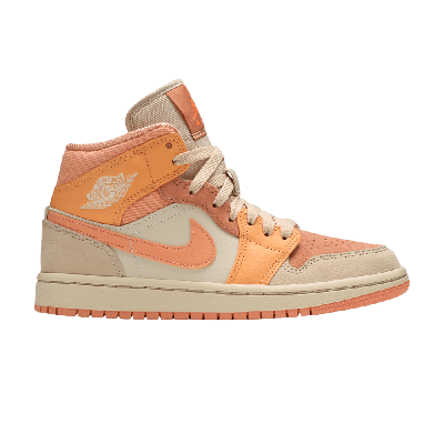 Pre-owned Air Jordan Wmns  1 Mid 'apricot' In Orange