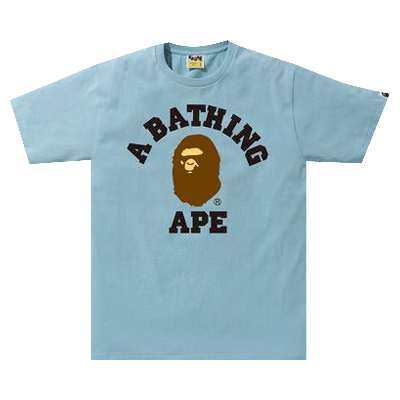 Pre-owned Bape College Tee 'sax' In Blue