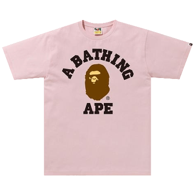 Pre-owned Bape College Tee 'pink'