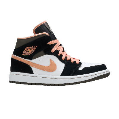 Pre-owned Air Jordan Wmns  1 Mid Se 'peach Mocha' In White