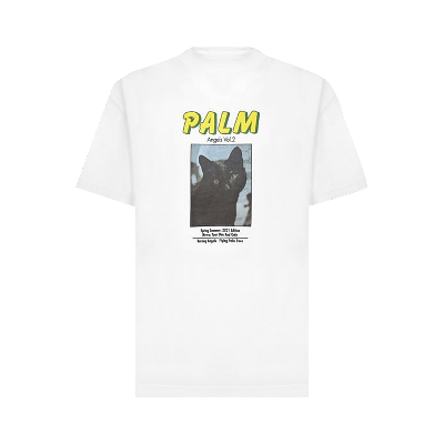 Pre-owned Palm Angels Black Cat Tee 'white/black'