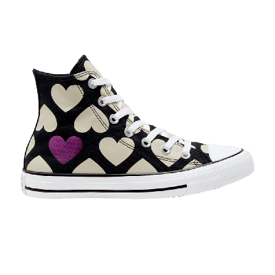 Pre-owned Converse Wmns Chuck Taylor All Star High 'twisted Hearts - Black'