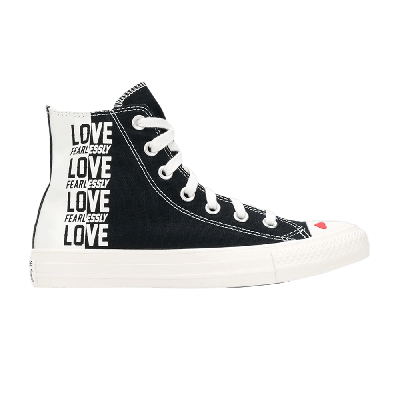 Pre-owned Converse Wmns Chuck Taylor All Star High 'love Fearlessly' In Black