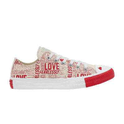 Pre-owned Converse Wmns Chuck Taylor All Star Low 'love Fearlessly' In Cream