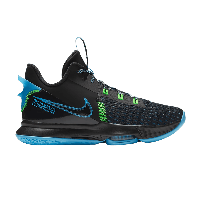 Pre-owned Nike Lebron Witness 5 'black Light Blue Fury'