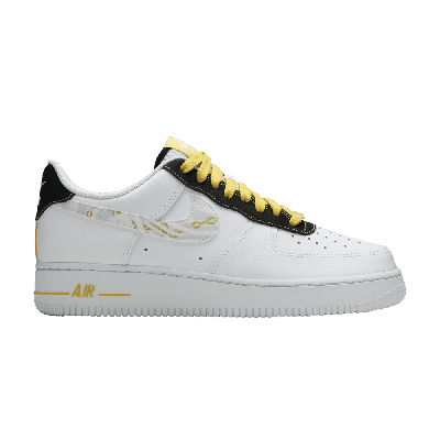 Pre-owned Nike Air Force 1 '07 Lv8 'gold Links Zebra Print' In White