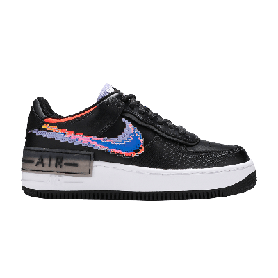Pre-owned Nike Wmns Air Force 1 Shadow Se 'pixel Swoosh - Off Noir' In Black