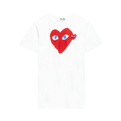 Pre-owned Comme Des Garçons Play Eyes Heart Tee 'white'