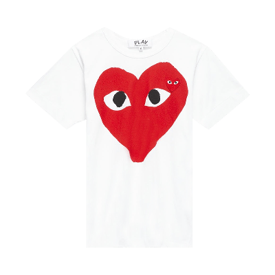 Pre-owned Comme Des Garçons Play Big Heart Tee 'white'