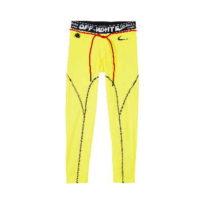 Pre-owned Off-white Women's X  Pro Tights 'opti Yellow'