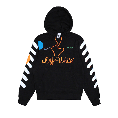 Pre-owned Off-white Nikelab X  Mercurial Nrg X Hoodie 'black/total Orange'