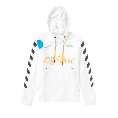 Pre-owned Off-white Nikelab X  Mercurial Nrg X Hoodie 'white/total Orange'