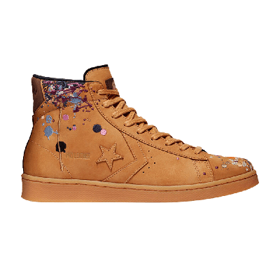 Pre-owned Converse Bandulu X Pro Leather High 'paint Splatter - Flux' In Brown
